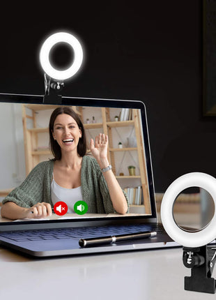 Video Conference Lighting Kit, Ring Light for Monitor Clip On | for Remote Working, Distance Learning,Zoom Calls, Self Broadcasting and Live Streaming, Computer Laptop Video Conferencing