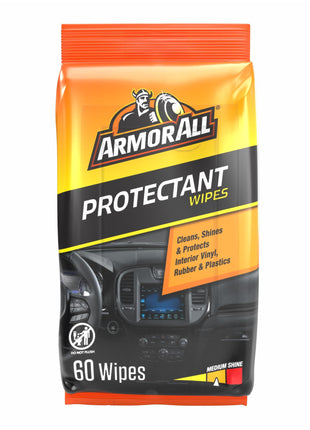 Armor All Car Protectant Wipes, Interior Car Wipes with UV Protection Against Cracking and Fading, 60 Wipes