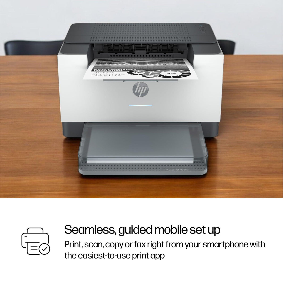 HP LaserJet M209dw Wireless Black & White Printer, Print Only, Fast speeds, Easy setup, Mobile printing,Best-for-small teams