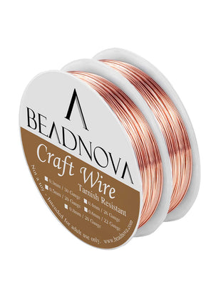 BEADNOVA 20 Guage Copper Wire Jewelry Wire Tarnish Resistant for Jewelry Making (Copper, 20 Guage 6m)