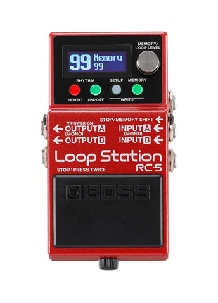 BOSS RC 5 Loop Station | Advanced Looping Features in a Compact Pedal | 32 Bit AD/DA and 32 bit Floating Point Processing | 13 Hours Record Time | Multi Color LCD | MIDI/IO & USB Connectivity