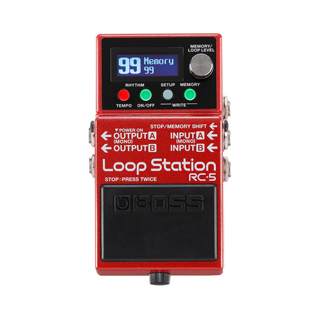 BOSS RC 5 Loop Station | Advanced Looping Features in a Compact Pedal | 32 Bit AD/DA and 32 bit Floating Point Processing | 13 Hours Record Time | Multi Color LCD | MIDI/IO & USB Connectivity