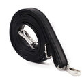 Adjustable Soft PU Leather Shoulder Crossbody Purse Strap Bag Chain Replacement (Black - Silver)