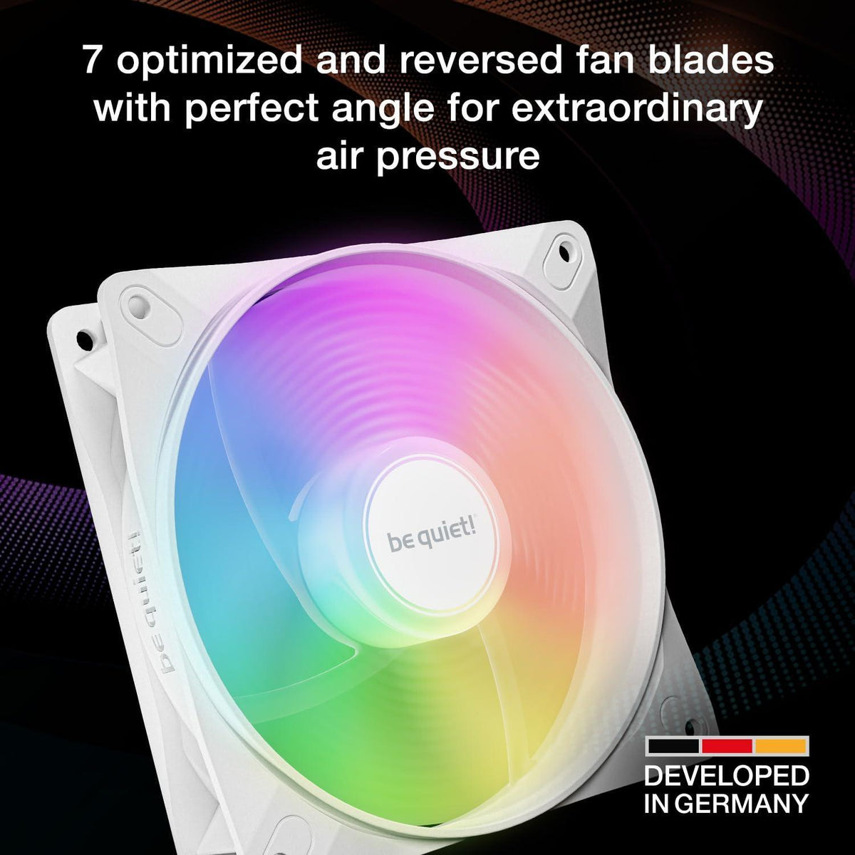 be quiet! Light Wings LX 120mm PWM Quiet PC Case Fan | Reverse Blade | White | BL133