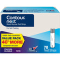 Contour Next Blood Glucose Test Strips for Diabetes – 70 Count (1 Pack) - Accurate, No Coding, Second-Chance Sampling, Compatible with All Contour Next Meters for Easy Blood Sugar Testing