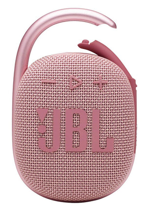 JBL Clip 4 - Portable Mini Bluetooth Speaker, big audio and punchy bass, integrated carabiner, IP67 waterproof and dustproof, 10 hours of playtime, speaker for home, outdoor and travel (Pink)