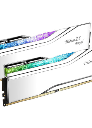 G.SKILL Trident Z5 Royal Series DDR5 RAM (Intel XMP 3.0) 32GB (2x16GB) 6400MT/s CL30-39-39-102 1.40V Desktop Computer Memory U-DIMM - Silver (F5-6400J3039G16GX2-TR5S)