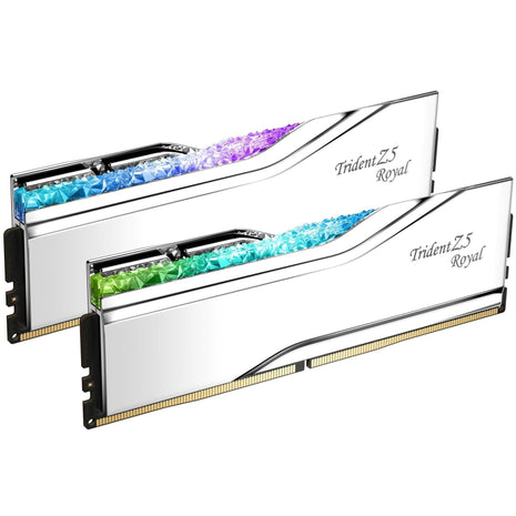 G.SKILL Trident Z5 Royal Series DDR5 RAM (Intel XMP 3.0) 32GB (2x16GB) 6400MT/s CL30-39-39-102 1.40V Desktop Computer Memory U-DIMM - Silver (F5-6400J3039G16GX2-TR5S)
