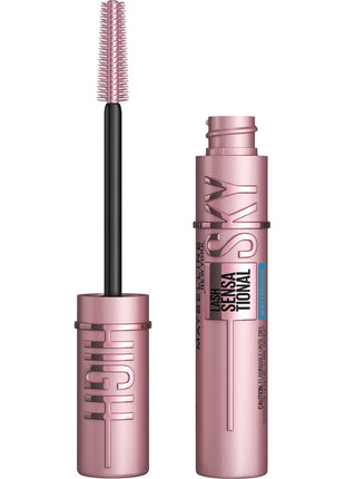 Maybelline Lash Sensational Sky High Waterproof Mascara Makeup, Volumizing, Lengthening, Defining, Curling, Multiplying, Buildable Formula, Very Black, 1 Count