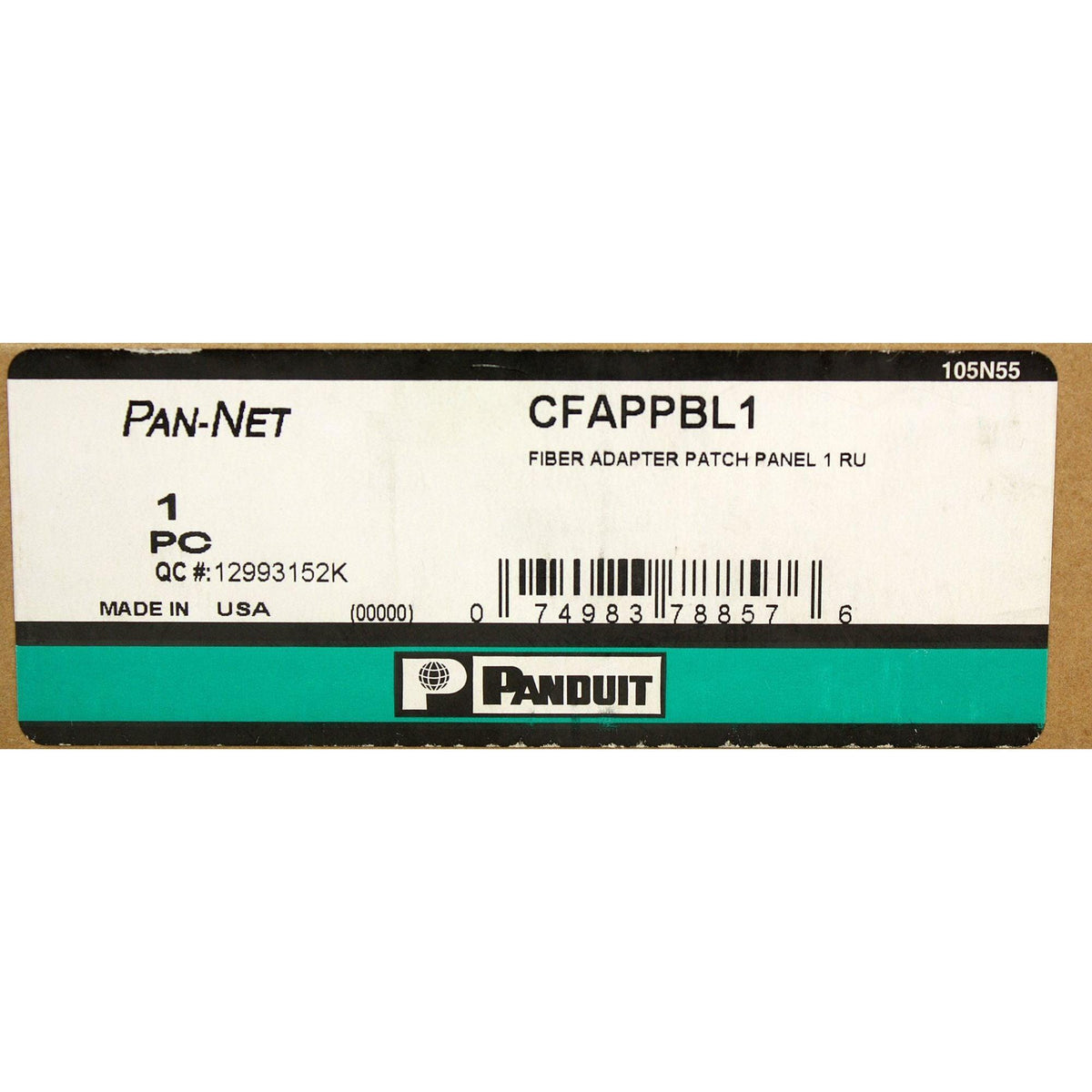Panduit CFAPPBL1 24-Port Flat Multi-Mode Fiber Patch Panel, Black