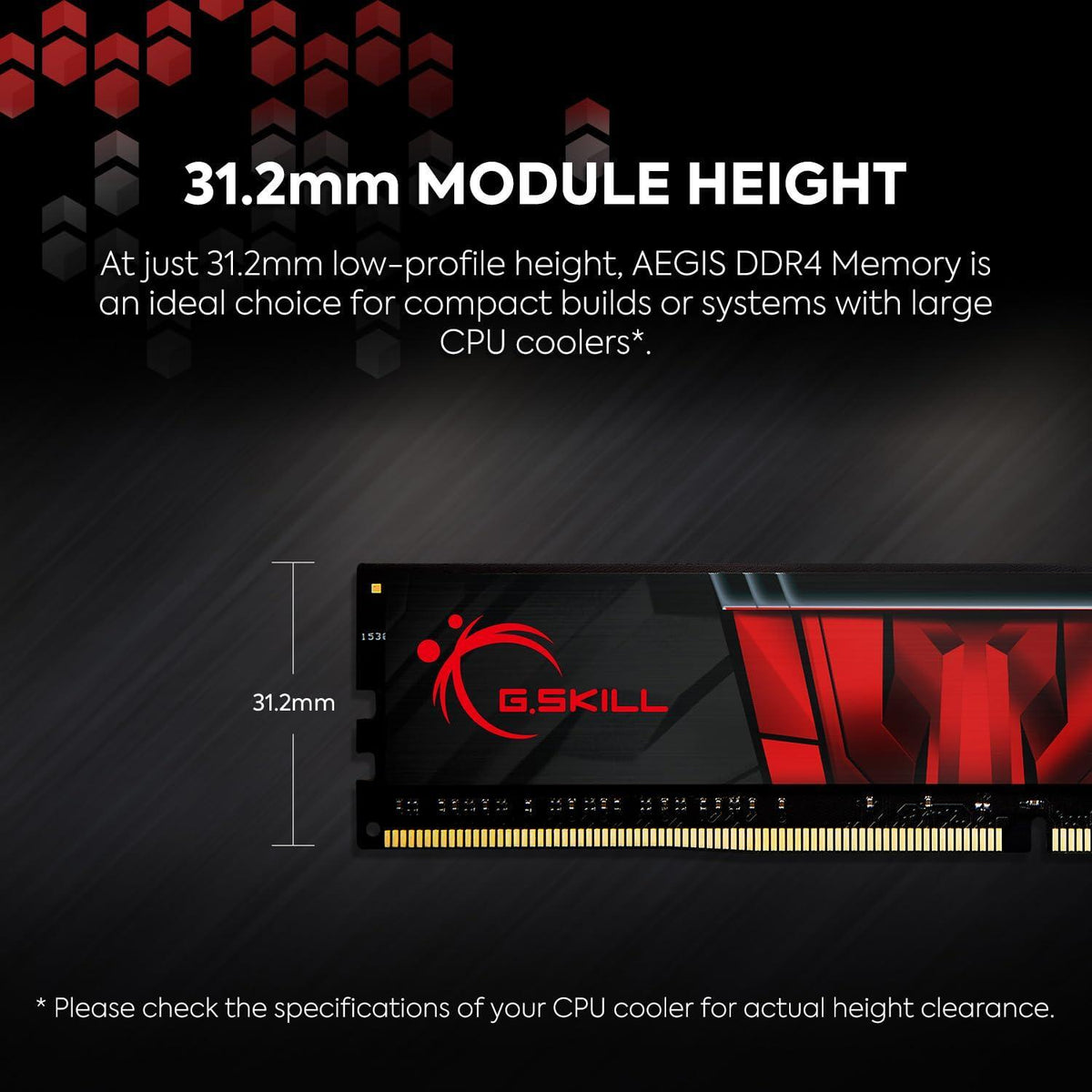 G.SKILL AEGIS Series (XMP) DDR4 RAM 16GB (2x8GB) 3200MT/s CL16-18-18-38 1.35V Intel AMD Desktop Computer Memory UDIMM (F4-3200C16D-16GIS)