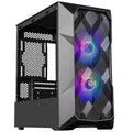 Cooler Master TD300 Mesh Micro-ATX Tower with Polygonal Mesh Front ana Removable Top Panel, ARGB/PWM Hub Tempered Glass, Dual Sickleflow PWM ARGB Lighting Fans