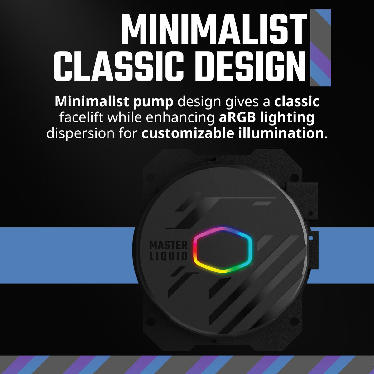 Cooler Master MasterLiquid 240L Core 240mm Close-Loop AIO Liquid Cooler, ARGB Sync, Gen S Coldplate Pump, 120mm PWM, CryoFuze 14W/mK, AMD Ryzen AM5/AM4, Intel LGA1700/1200 (MLW-D24M-A18PZ-R1) , Black