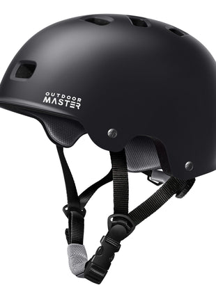 OutdoorMaster Skateboard Bike Helmet for Adult,Youth and Kids | Two Removable Liners Ventilation Certified Multi-Sport Helmet for Scooter Cycling Roller Skating Ebike