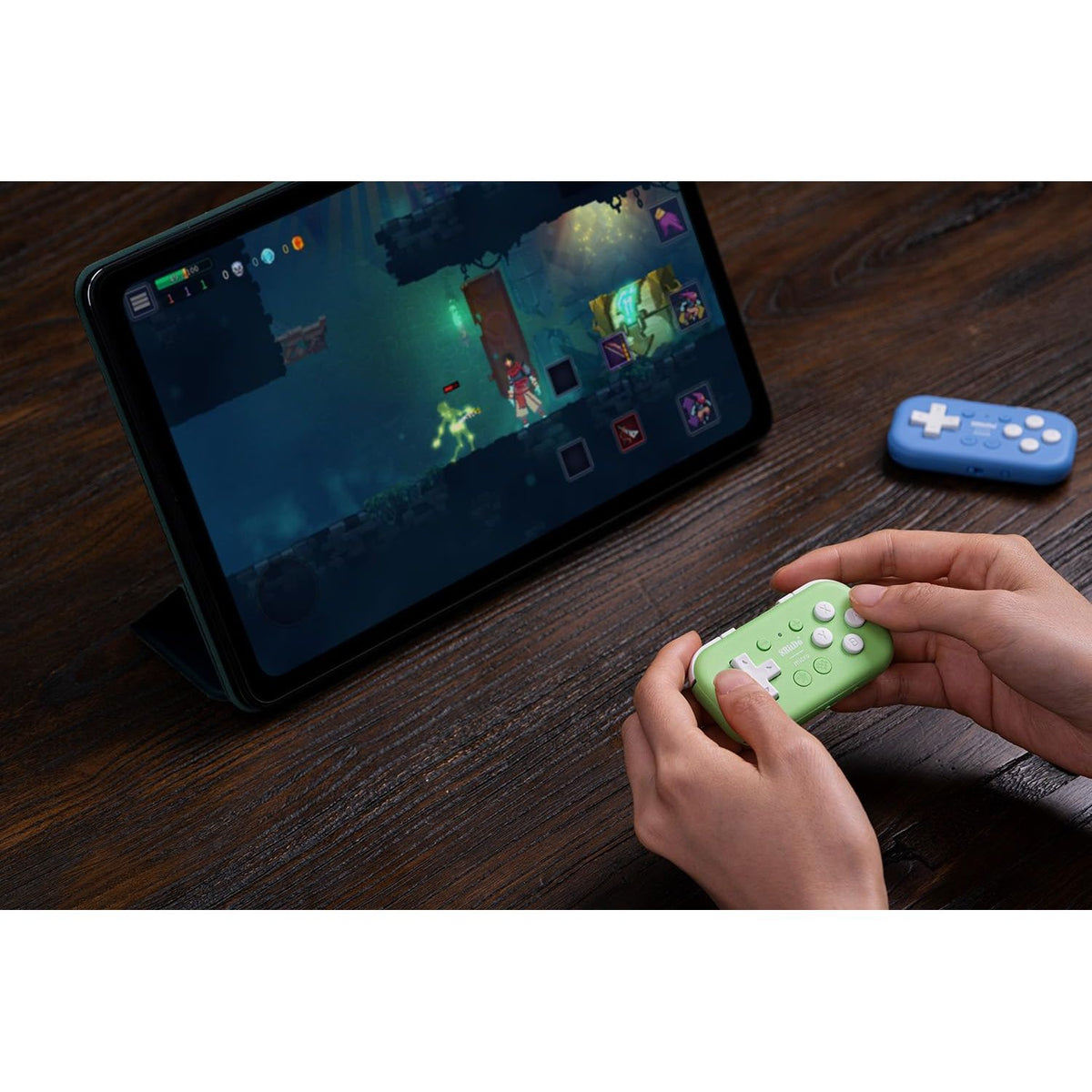 Nargos 8BitDo Micro Bluetooth Key Chain Sized Mini Controller for Nitendo Switch, Windows, Android and macOS (Micro- Green)