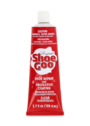 SOF SOLE Original Shoe Goo - 3.7 fl oz Tube - Clear Shoe Glue - Repairs Soles, Heels, Patches Small Holes - Bonds on Contact, Dries Within 24 Hrs, Waterproof - Works on Leather, Rubber, Vinyl, Canvas