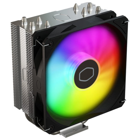 Cooler Master Hyper 212 Spectrum V3 ARGB CPU Air Cooler, 4 Heat Pipes | AMD AM5/AM4 & Intel LGA1851/1700 Support Cooler, Quiet Cooling, 120mm PWM Fan, ARGB, 152mm, Easy Installation