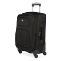 SwissGear Sion Softside Expandable Luggage – Carry-On Suitcase with 360 Degree Wheels & Retractable Handle – 21 Inch, Perfect for 1-3 Night Trips – Black