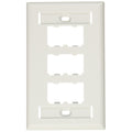 Panduit CFPL6WHY 1-Gang 6-Port Faceplate, White
