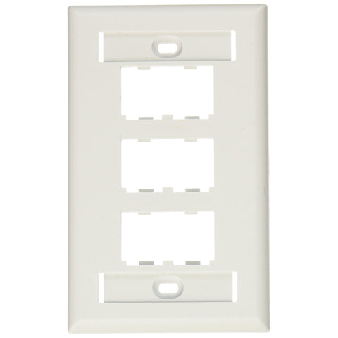 Panduit CFPL6WHY 1-Gang 6-Port Faceplate, White
