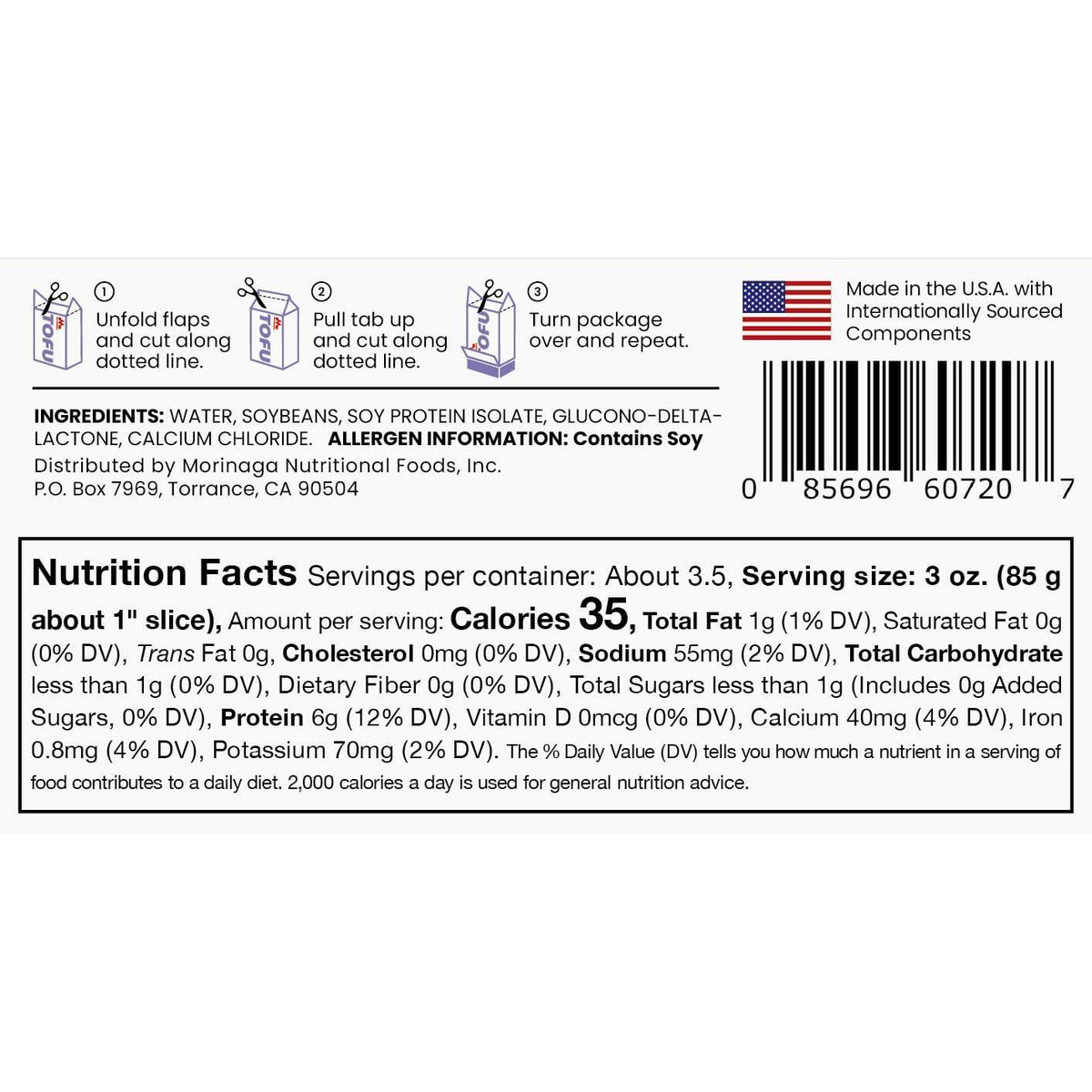 "Mori-Nu Silken Tofu Lite Firm | Velvety Smooth and Creamy | Low Fat, Gluten-Free, Dairy-Free, Vegan, Made with Non-GMO soybeans, KSA Kosher Parve | Shelf-Stable | Provides protein | 10.8oz x12 Packs"