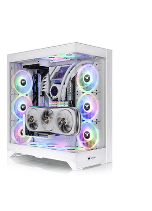 CTE E600 MX Snow Mid Tower E-ATX Case with Centralized Thermal Efficiency Design; Interchangeable Mesh & TG Front Panel; 3Way VGA Mounting Bracket; 400mm PCIe4 Riser Cable Included; CA-1Y3-00M6WN-00