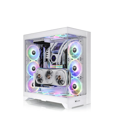 CTE E600 MX Snow Mid Tower E-ATX Case with Centralized Thermal Efficiency Design; Interchangeable Mesh & TG Front Panel; 3Way VGA Mounting Bracket; 400mm PCIe4 Riser Cable Included; CA-1Y3-00M6WN-00