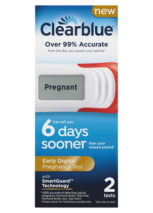 Clearblue Early Digital Pregnancy Test, Early Detection at Home Pregnancy Test, 2 Ct