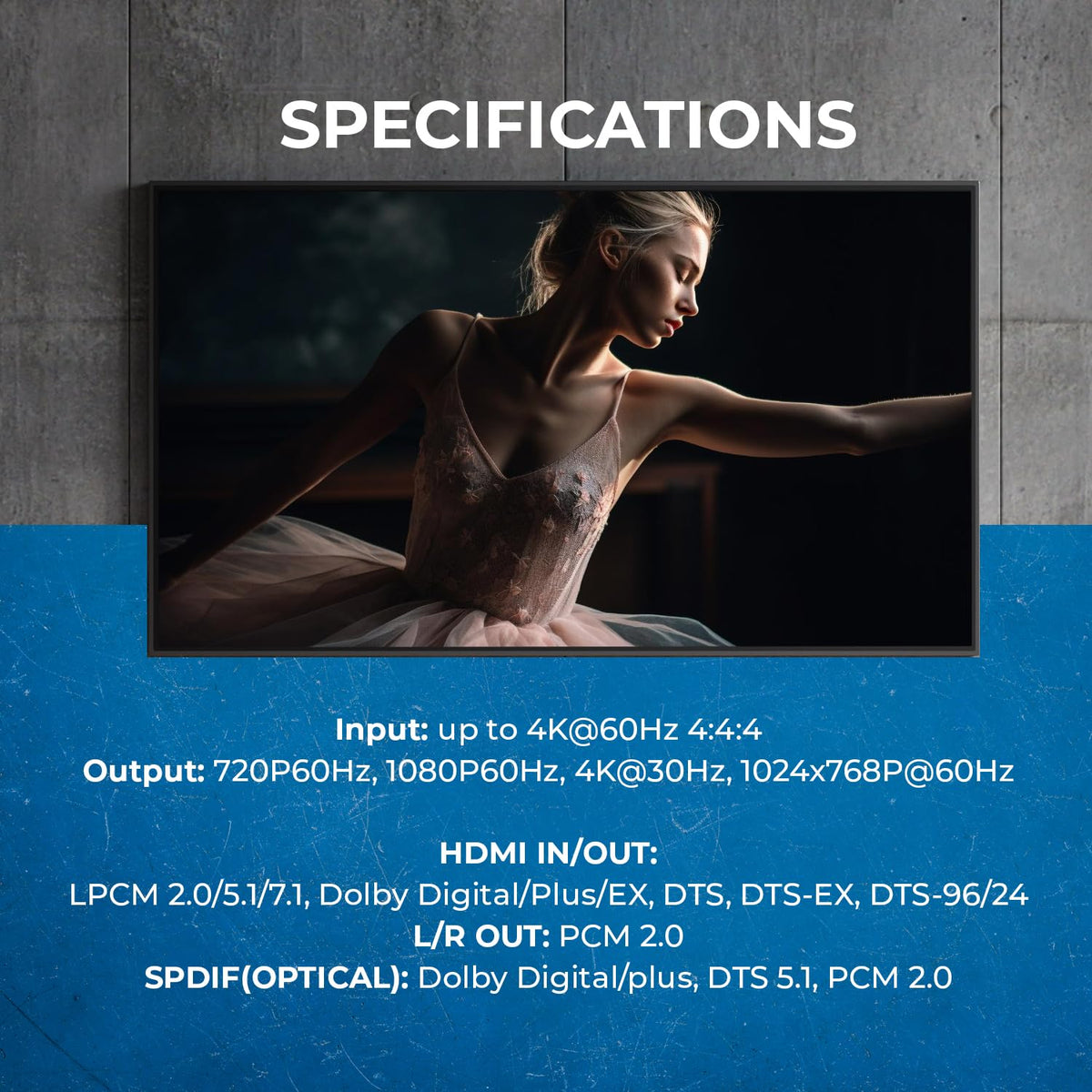 OREI 4K 2x2 Video Wall Controller with HDMI and USB-C inputs, 4K@60Hz Resolution | 180° Rotation, RS-232, and Audio Extraction