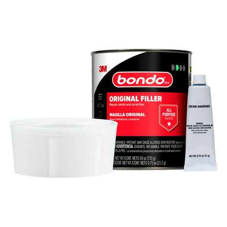 Bondo Body Filler, Original Formula for Fast, Easy Repair & Restoration for your Vehicle, 00262, Filler 1.57 lb and Hardener 0.75 oz, 1 Can