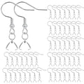Earring Hooks 50PCS/25Pairs, Stainless Steel Ear Wires Fish Hooks, Hypo-allergenic Jewelry Findings Parts for DIY Jewelry Making