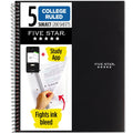 Five Star Spiral Notebook + Study App, 5 Subject, College Ruled Paper, 8-1/2