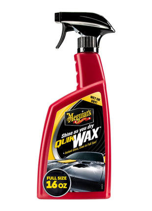 Meguiar's Quik Wax, Spray Wax for Car Detailing that Creates a Deep Shiny Look, Can Be Applied to Wet or Dried Paint and In Direct Sunlight, Moisture Rolls Off Waxed Paint, 24 Oz