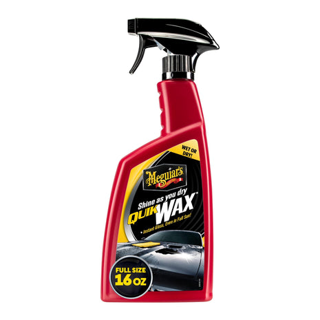 Meguiar's Quik Wax, Spray Wax for Car Detailing that Creates a Deep Shiny Look, Can Be Applied to Wet or Dried Paint and In Direct Sunlight, Moisture Rolls Off Waxed Paint, 24 Oz