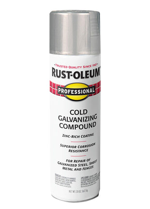 Rust-Oleum 7585838 Cold Gray Professional Galvanizing Compound Spray, 20 Oz