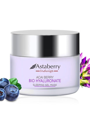Astaberry Indulge Acai Berry Bio Hyaluronate Sleeping Gel Mask For Face with Bakuchiol & Hyaluronic Acid 50g