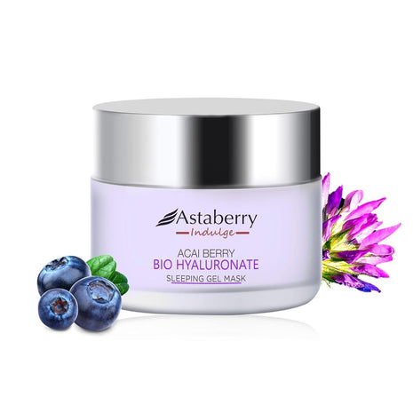 Astaberry Indulge Acai Berry Bio Hyaluronate Sleeping Gel Mask For Face with Bakuchiol & Hyaluronic Acid 50g