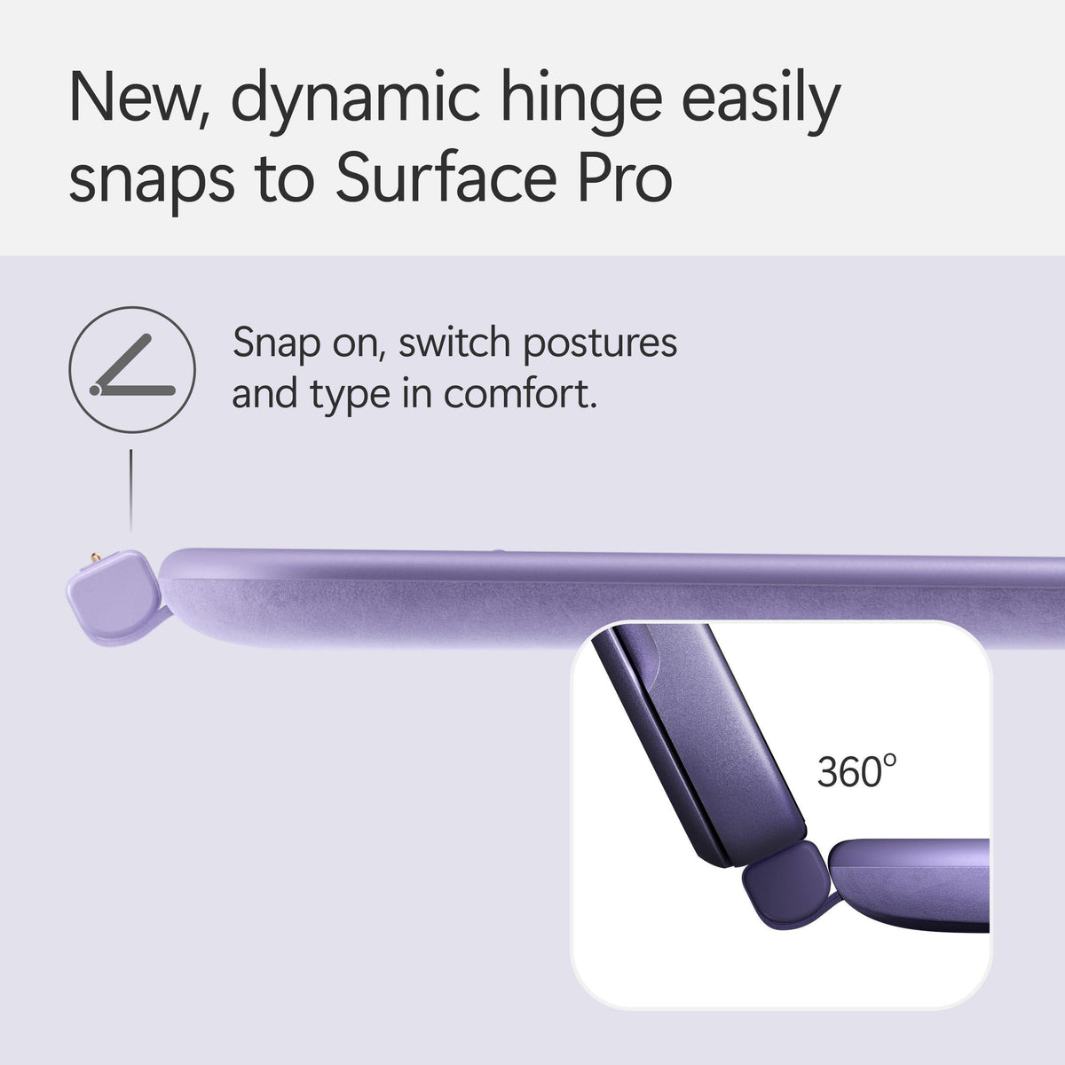 Microsoft Surface Pro Keyboard for Surface Pro 12" Device, Keyboard Only, Alcantara Material, Violet