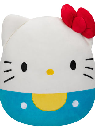 Squishmallows Original Sanrio 14in Hello Kitty in Blue Overalls – Official Jazwares Plush (Large)