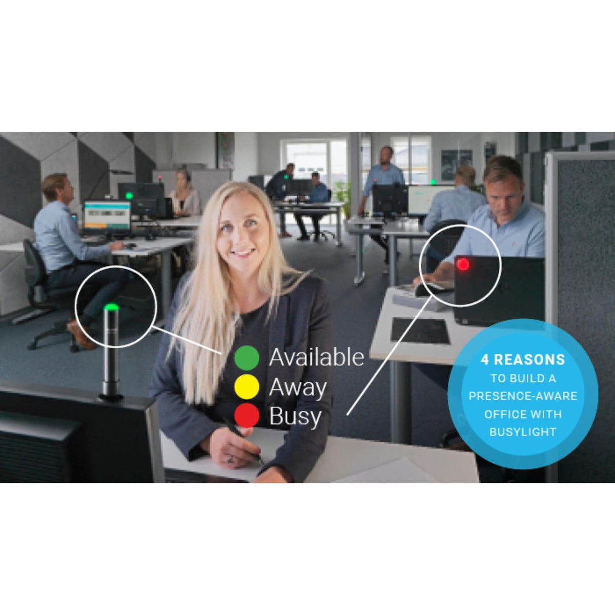 Kuando Busylight UC Omega (15410) - Presence Light and Ringer - Busy Light for The Office - Free Busylight Software for Most UC Platforms and Softphones