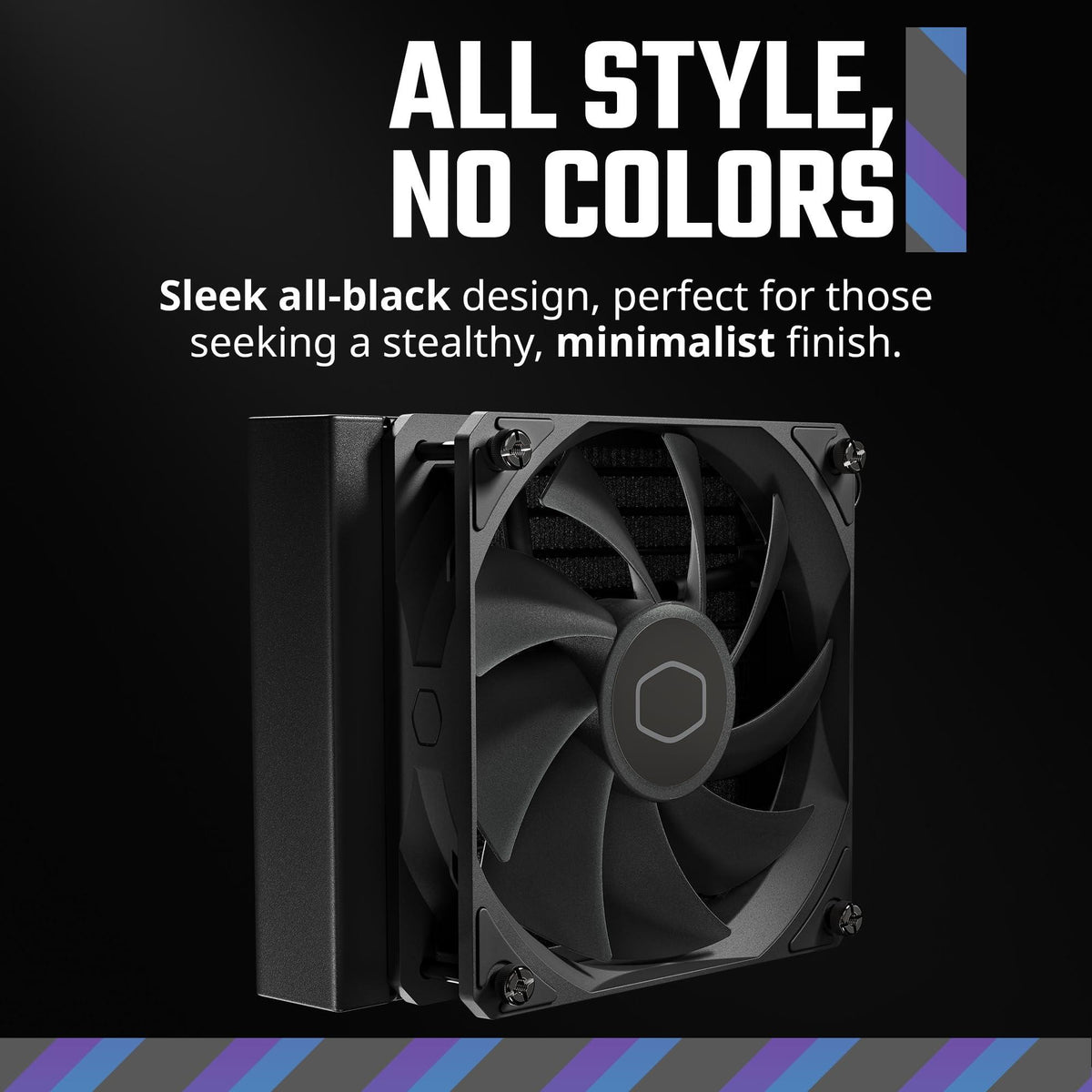 Cooler Master 120L Core Close-Loop AIO Liquid Cooler, R7|i5 Gen S Dual Chamber Pump, 120mm PWM, 120mm Radiator, White Lighting, AMD Ryzen AM5|4, Intel LGA 1851|1700 Platform