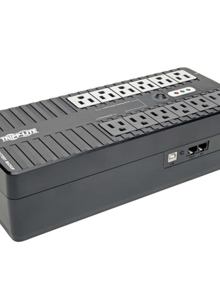 Tripp Lite 750VA UPS Battery Backup Surge Protector Efficient ENERGY-STAR Certified, AVR, 12-Outlet Uninterruptible Power Supply, Dataline Protection, 3-Year Warranty & 100,000 Insurance (ECO750UPS)
