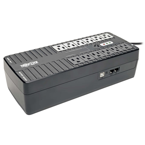 Tripp Lite 750VA UPS Battery Backup Surge Protector Efficient ENERGY-STAR Certified, AVR, 12-Outlet Uninterruptible Power Supply, Dataline Protection, 3-Year Warranty & 100,000 Insurance (ECO750UPS)