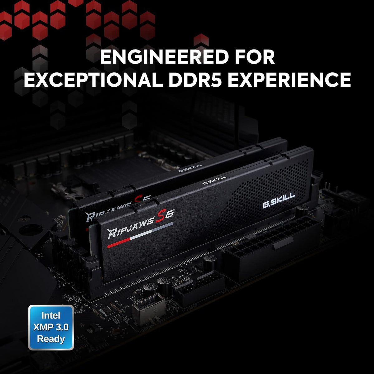 G.SKILL Ripjaws S5 Series (Intel XMP 3.0) DDR5 RAM 64GB (2x32GB) 5200MT/s CL40-40-40-83 1.10V Desktop Computer Memory UDIMM - Matte Black (F5-5200J4040A32GX2-RS5K)