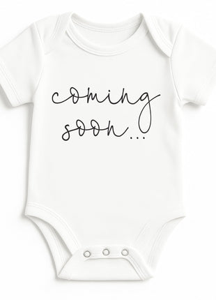Bump and Beyond Designs Baby Surprise Pregnancy Announcement For Grandparents Coming Soon (White, 0 3 Months)