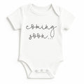 Bump and Beyond Designs Baby Surprise Pregnancy Announcement For Grandparents Coming Soon (White, 0-3 Months)