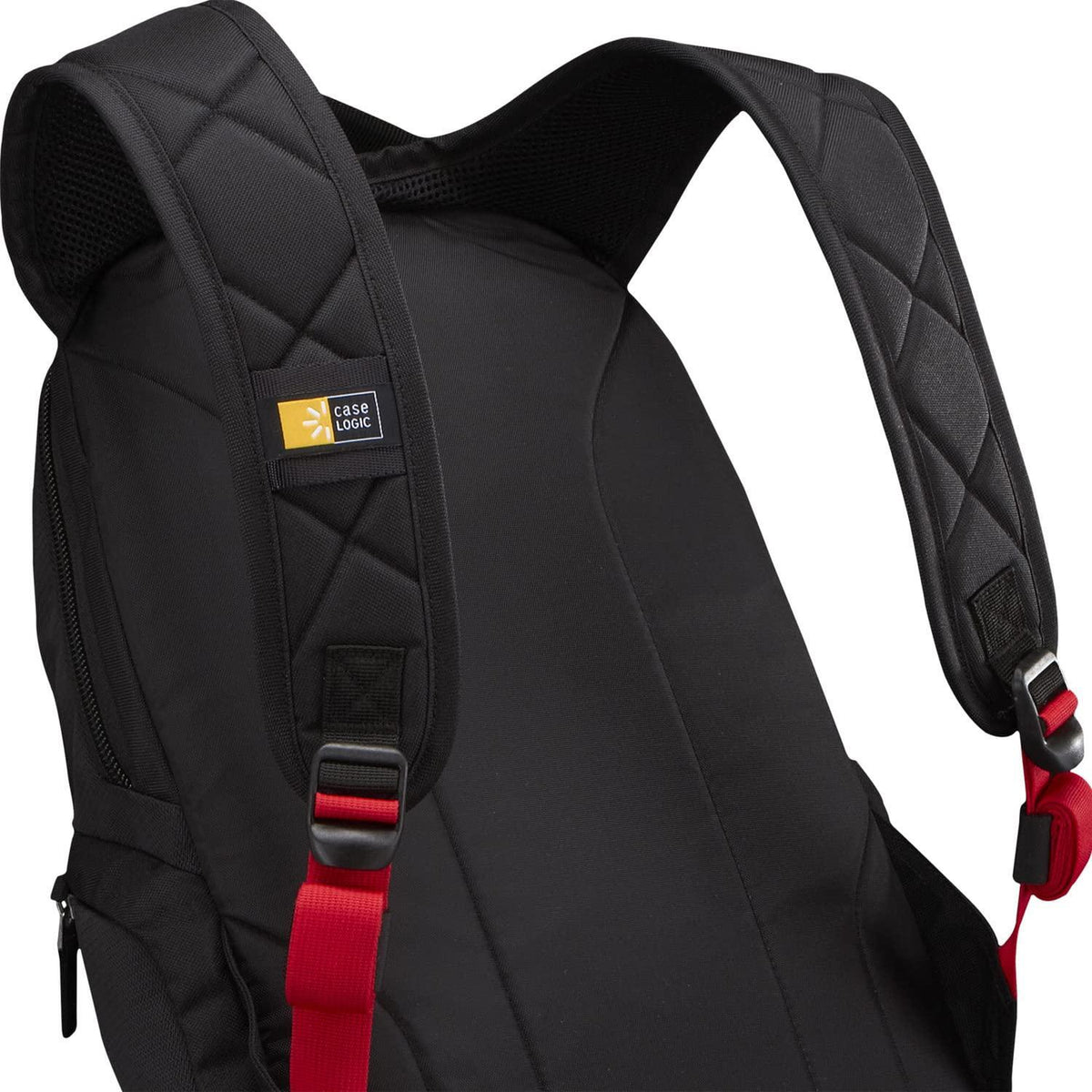 Case Logic Diamond Backpack, Fits Devices Up to 14.1", Polyester, 6.3 x 13.4 x 17.3, Black