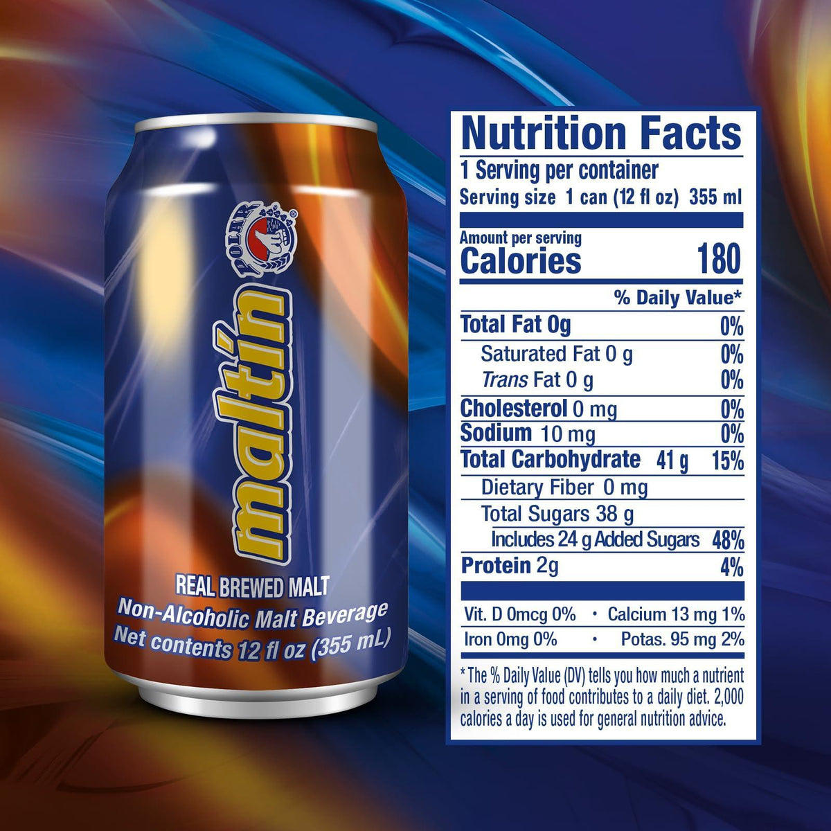 Maltin Polar Non-Alcoholic Malt Beverage – Natural Cane Sugar Drink (24-Pack)