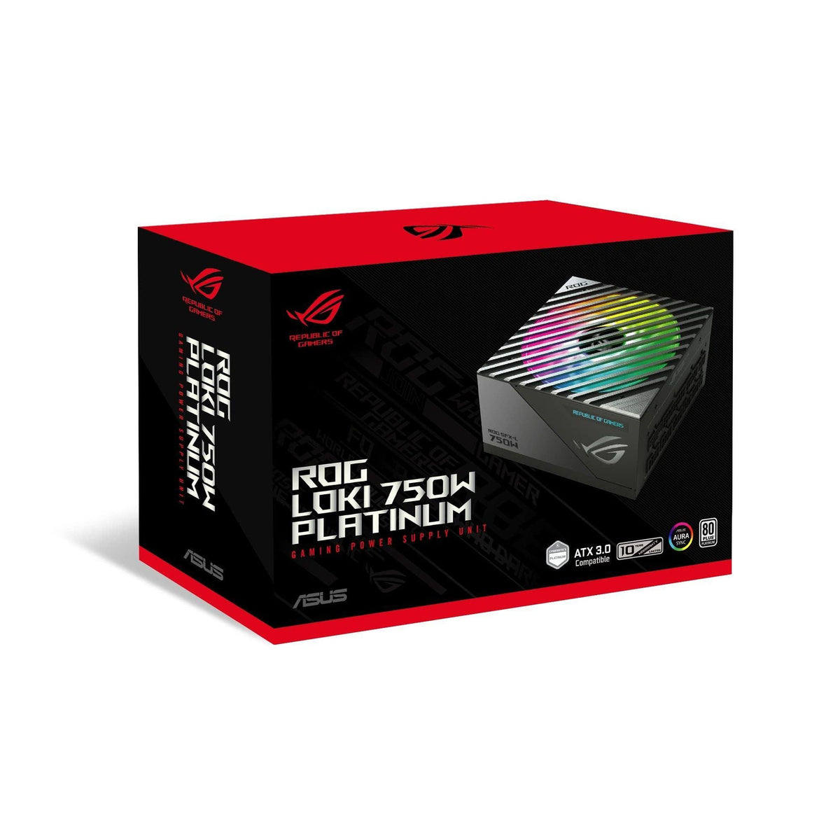 ASUS ROG Loki SFX-L 750W Platinum (Fully Modular Power Supply, 80+ Platinum, Lambda A Certified, 120mm PWM ARGB Fan, Aura Sync, ATX 3.0 Compatible, PCIe 5.0 Ready, 10 Year Warranty)