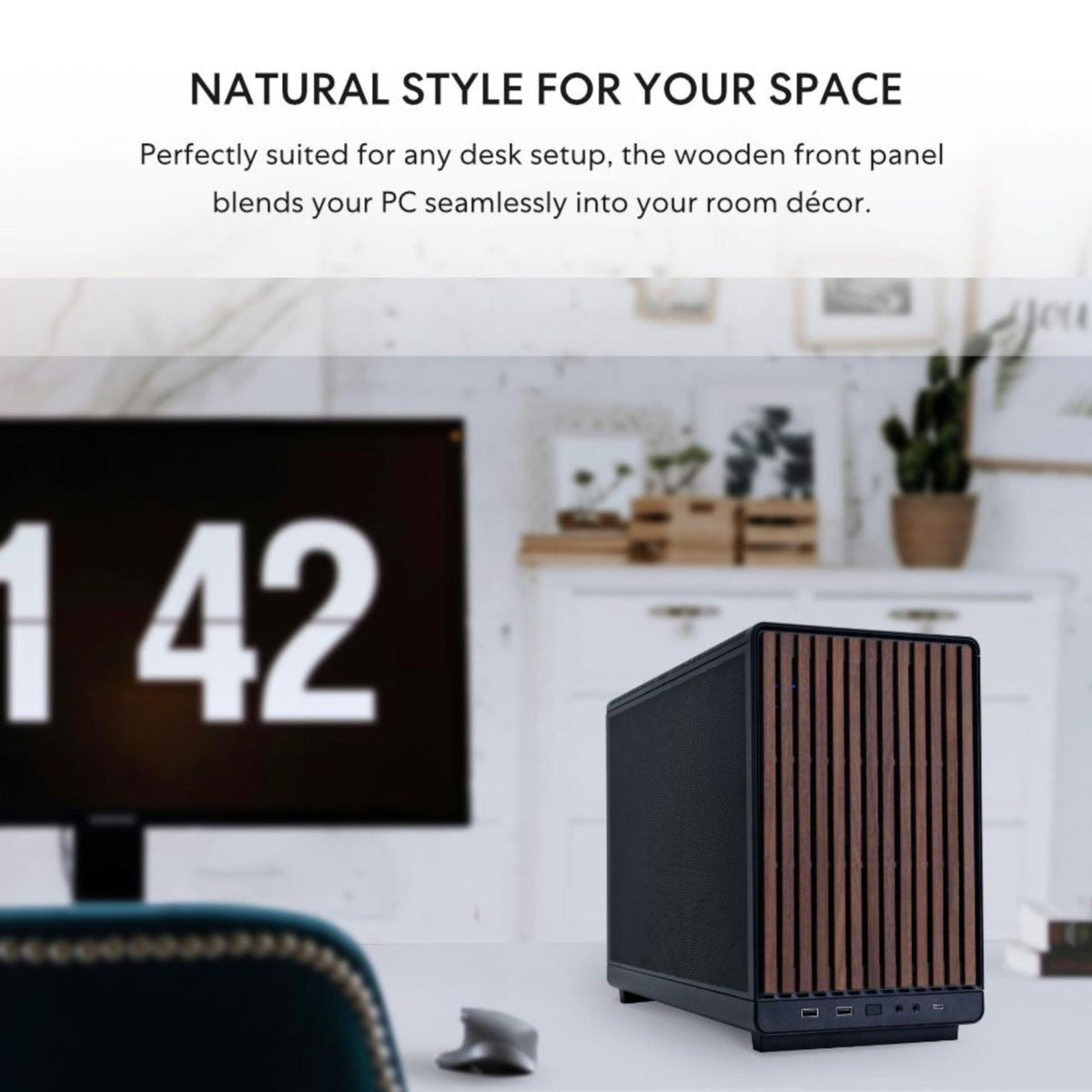 Lian Li A3-mATX-WD-26.3L Micro Form Factor Chassis-No Fans Included-Supports 360mm AIO-Modularity Design-for M-ATX, ITX Motherboard-DAN Cases Collaboration-Wood Front Panel-Black (A3X-WD)